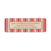 Alt modischer Weihnachtsstreifen Vintag Rosa & Rot