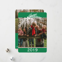 Alt modisches Candy Cane 2 Foto Feiertagskarte