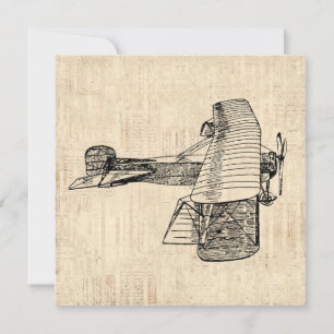 Alt modisches Flugzeug Einladung