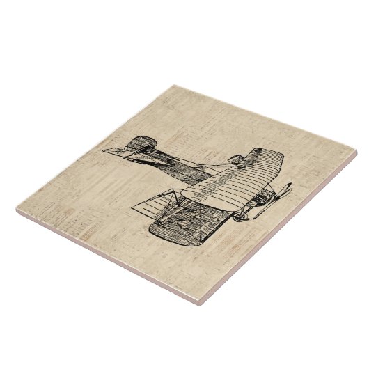 Alt modisches Flugzeug Fliese (Seite)