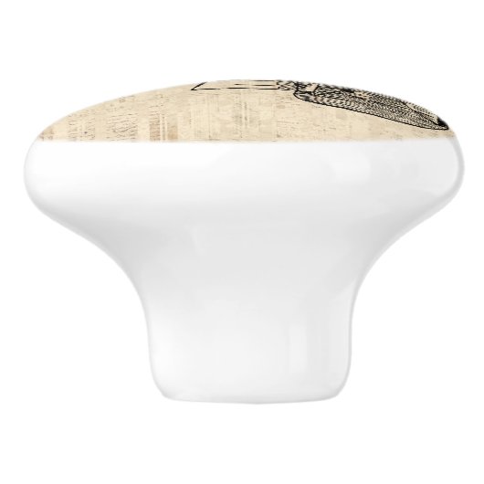 Alt modisches Flugzeug Keramikknauf (Seitenansicht)