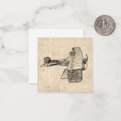 Alt modisches Flugzeug Mitteilungskarte (Vorderseite/Rückseite Beispiel)