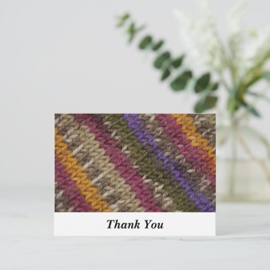 Alt-modisches Knetkrautmuster "Danke" Postkarte (Stehend Vorderseite)