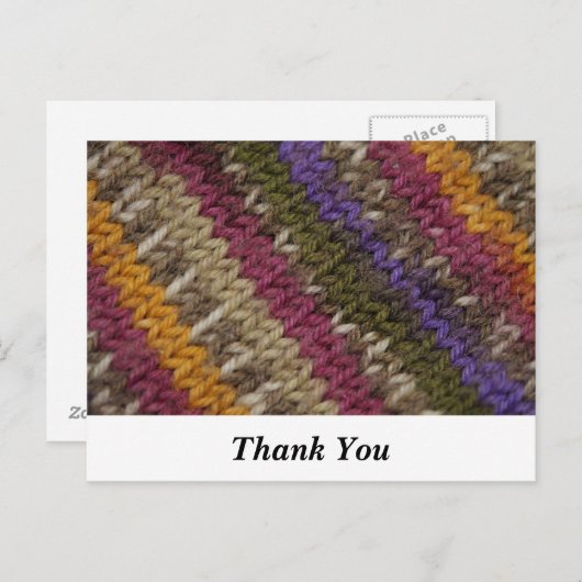 Alt-modisches Knetkrautmuster "Danke" Postkarte (Vorne/Hinten)