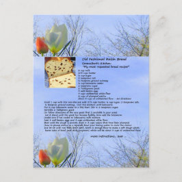 Alt modisches Raisin Brot Rezept Postkarte
