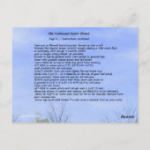 Alt modisches Raisin Brot Rezept Postkarte (Rückseite)