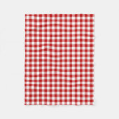 Alt modisches Red & White Gingham Prüfmuster Fleecedecke (Vorderseite)