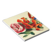 Alt modisches Vintages Red Lily Floral Bouquet Tri Notizblock (angewinkelt)