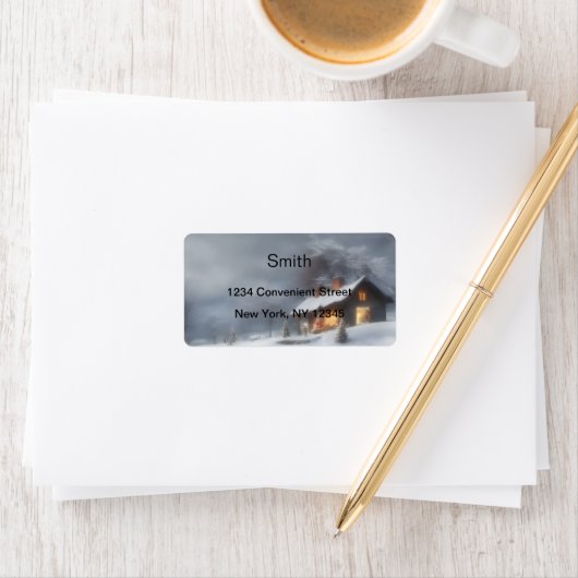 Alt modisches Weihnachtsrücksendesiegel Adressaufkleber (Insitu)