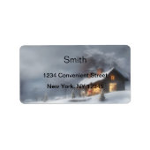 Alt modisches Weihnachtsrücksendesiegel Adressaufkleber (Vorne)