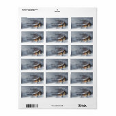 Alt modisches Weihnachtsrücksendesiegel Adressaufkleber (Vorne)