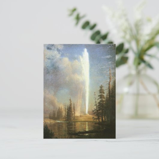 Alt müde, Albert Bierstadt Postkarte (Stehend Vorderseite)