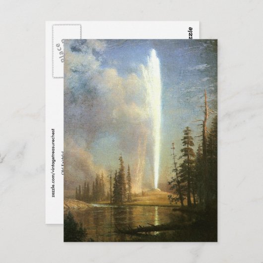 Alt müde, Albert Bierstadt Postkarte (Vorne/Hinten)