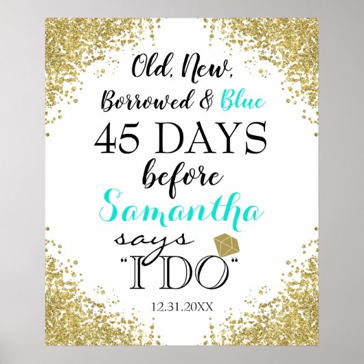 Alt neu geliehen & blau poster (Vorne)