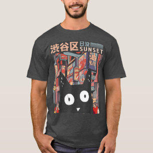 Alt Niedlich Anime Kitten Neko Japan Manga Harajuk T-Shirt