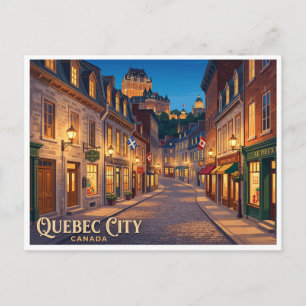Alt-Québec bei Nacht Kanada Postkarte