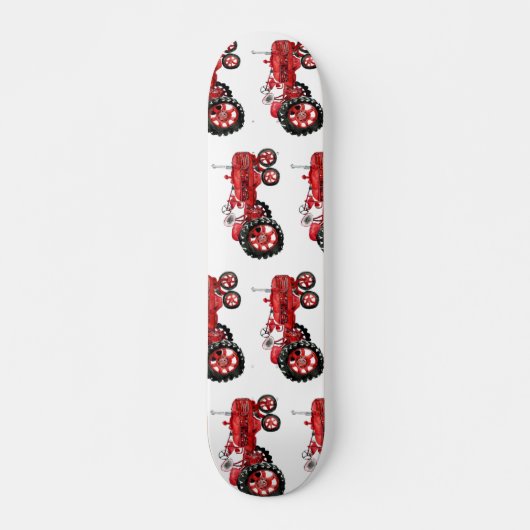 Alt-rote Zugmaschine zeichnend Skateboard (Vorne)
