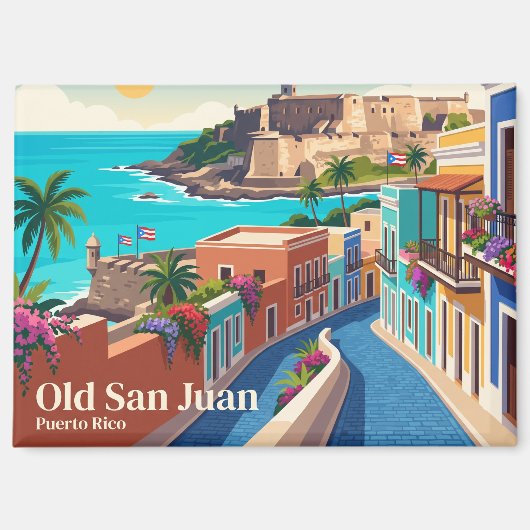 Alt-San Juan Puerto Rico Magnet (Vorderseite)