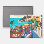 Alt-San Juan Puerto Rico Magnet (Vorderseite/Rückseite)