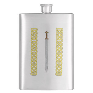 Alt-Schwert und Knotenwerk der Kelten Flachmann