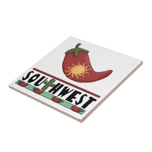 Alt! Sun füllte roten Chili-Pfeffer - ChileRelleno Fliese (Seite)