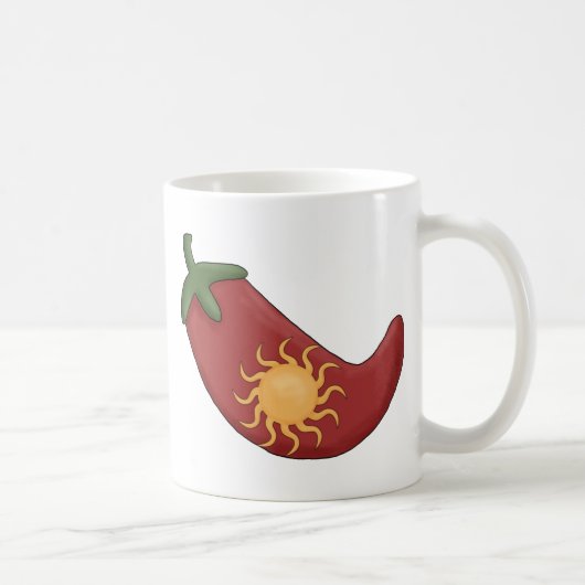 Alt!  Sun füllte roten Chili-Pfeffer - Südwesten Kaffeetasse (Rechts)