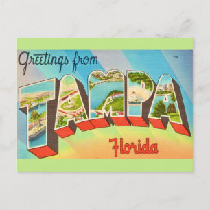 Alt Tampa Florida Postkarte