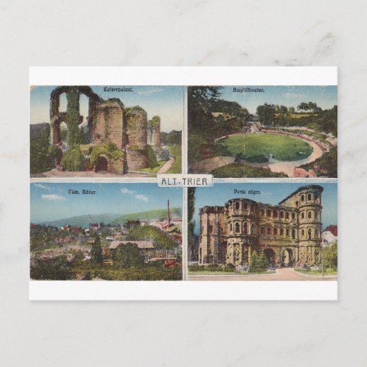 Alt Trier Vintage Postkarte (Vorderseite)