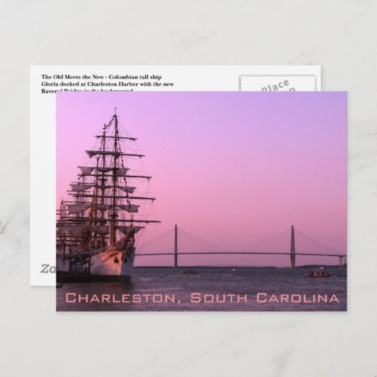 Alt und neu in Charleston Postkarte (Vorne/Hinten)