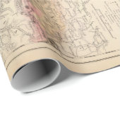 Alt- und Norddeutschland Stadt Karte (1872)  Geschenkpapier (Rolleneckpunkt)