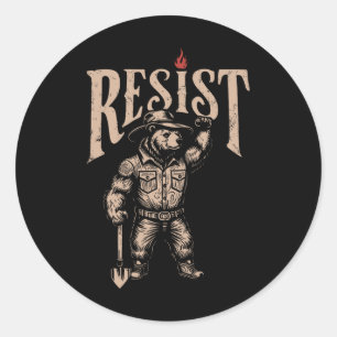 Alt US National Park Residence Service Bär Vintag Runder Aufkleber