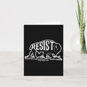 Alt Us National Park Resist Service T Shirt Bison Karte
