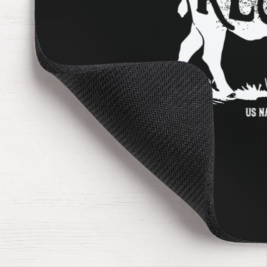 Alt Us National Park Resist Service T Shirt Bison Mousepad (Ecke)