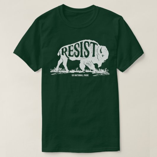 ALT US National Park Service Residence T Bison Vin T-Shirt (Design vorne)
