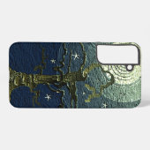 Alt verwelkter Baummoon und Sterne Samsung Galaxy Hülle (Rückseite (Horizontal))