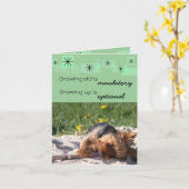 Alt wachsen ist obligatorisch Aufwachsen ist optio Karte (Gelbe Blume)