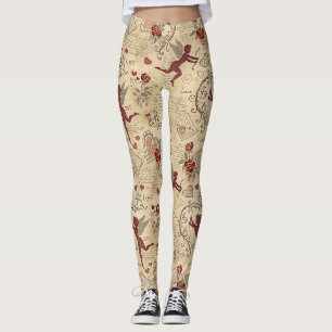 Alt Welt Cupid Valentinstag Romantisch Leggings
