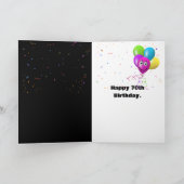 Alt werden 70. Geburtstag Spaß Karte (Innenseite)
