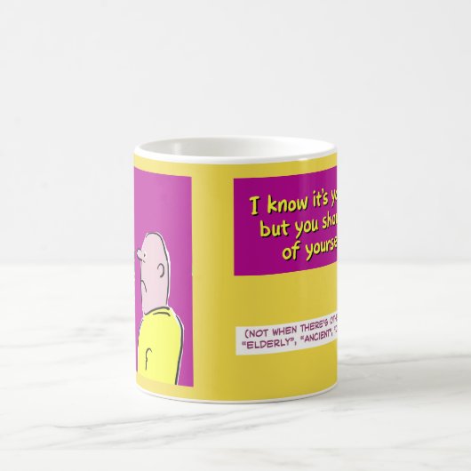 Alt werden. Alternative Beschreibungen. Kaffeetasse (Mittel)