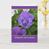 Alt werden ist nicht für Stiefmütterchen geeignet Karte (Gelbe Blume)