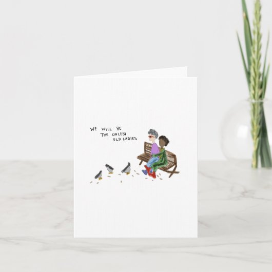 Alt werden mit dir bester Freund Dankeskarte (Vorderseite)