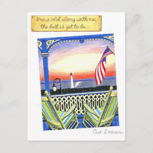 Alt werden mit Postkarte (Vorderseite)