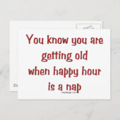 Alt werden postkarte (Vorne/Hinten)