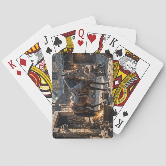 Alt-Zeit-Farrier Spielkarten (Rückseite)