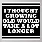 Alt zu schnell Funny Poster blass (Vorne)