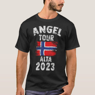 Alta 2023 Angel Tour nach Norwegen mit Flagge T-Shirt