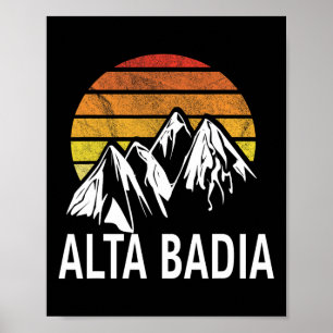 Alta Badia Dolomites Italien Ski Resort Snowboarde Poster