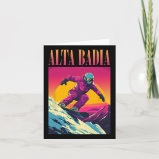 Alta Badia Italien Retro Snowboard Italia Karte