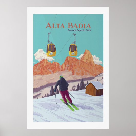 Alta Badia Ski Resort Poster (Vorne)