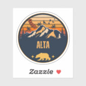 Alta, Kalifornien Aufkleber (Blatt)